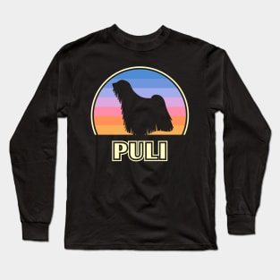 Puli Vintage Sunset Dog Long Sleeve T-Shirt